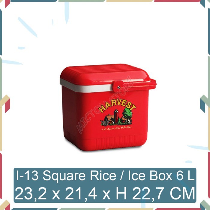 MICTON LION STAR I-13 SQUARE RICE ICE BOX 6 LITER TERMOS NASI ES BATU