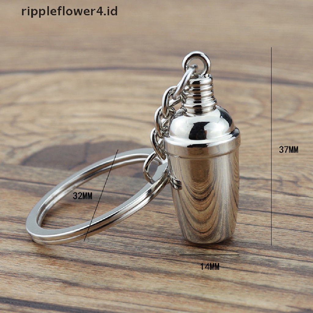 {rippleflower4.id} Fashion Kepribadian Bar Wineware Bartender Gantungan Kunci Hadiah Pesta Gantungan Kunci Mobil~