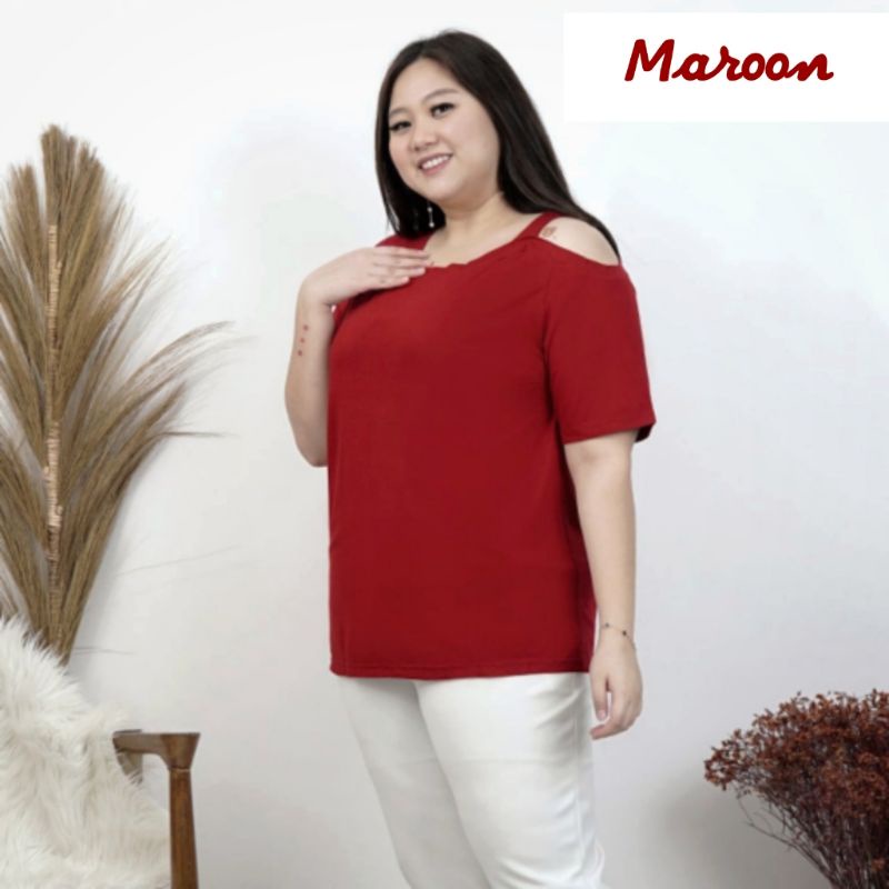 (Ld 120cm) ATASAN BIGSIZE MEGHAN PAKAIAN WANITA ATASAN JUMBO