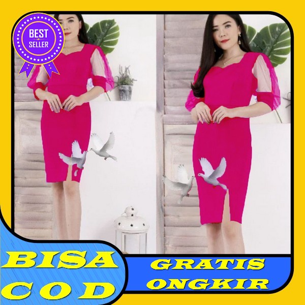 Miss April Dress Katun Brukat Pecah 8 Seragaman Natal Xl Xxl Jumbo 233 Dress Micha Scuba / Dress Scu