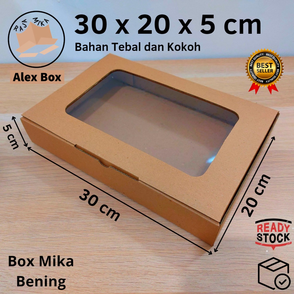 

Kardus Mika 30 x 20 x 5 cm... model diecut, untuk kue hampers dll