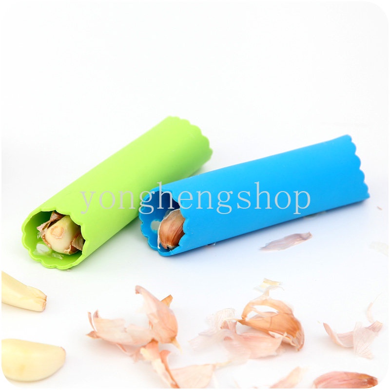 Kreatif Silikon Pengupas Kulit Bawang Putih Penghilang Kulit Garlic Stripper Tabung Manual Mengupas Alat Dapur Gadget Warna Acak