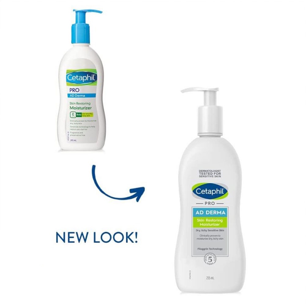 Cetaphil Pro Ad Derma Skin Restoring Wash / Moisturizer -JB