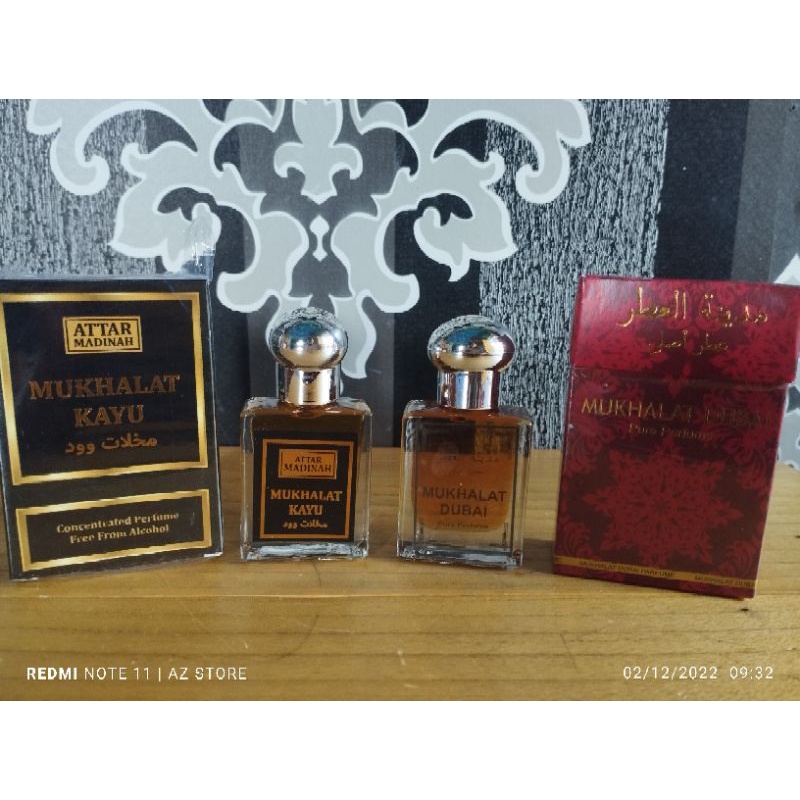 MUKHALAT KAYU & BANYAK AROMA LAIN 15ml ATTAR MADINAH