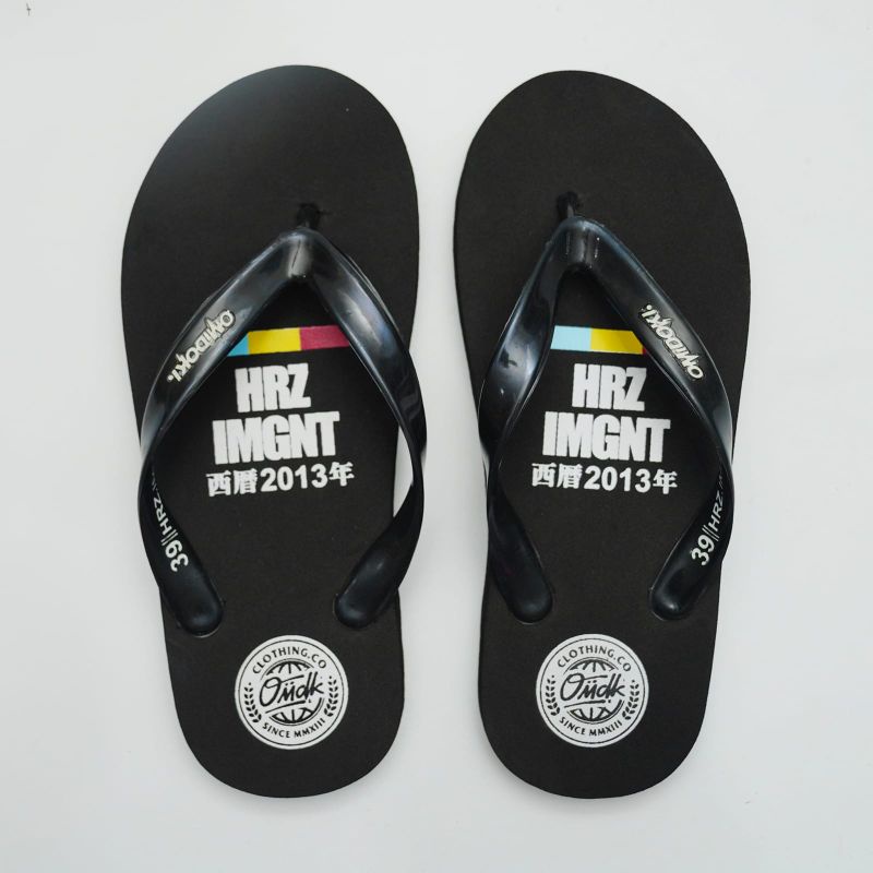 Omidoki Sandal Jepit Distro Pria Wanita Hitam