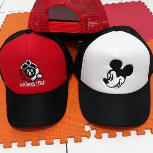 Topi trucker jaring BORDIR CUSTOM request logo gambar tulisan trucker hat custom embroidery