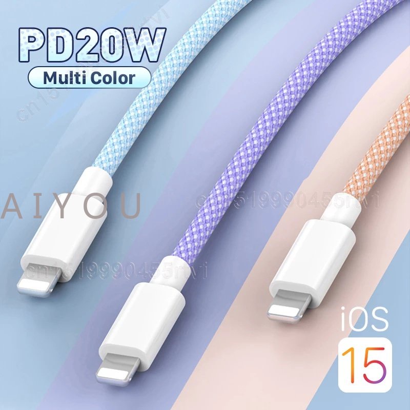 Pd 20W Kabel USB Untuk iPhone Tipe C Ke 8-Pin Charger Kabel Pengisian Cepat Untuk iPhone 13 Pro Max USB C Kabel Data Kawat 1M