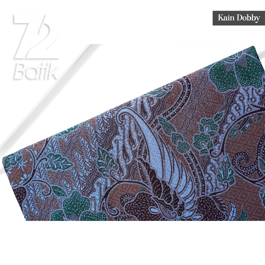 KAIN BATIK PREMIUM Dobby Motif Sayap Kawung Warna Rona Biru 722961 Cap 72 Jarik Jarit Samping Kebat Panjang Batik Dobby Modern Premium Bahan Seragam Batik Pernikahan Kantor Keluarga Murah Kamen Jadi Batik Bali Lembaran