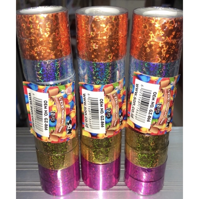 

ISOLASI HOLO SON 1/2x10 MENGKILAP (ISI 10 ROL)