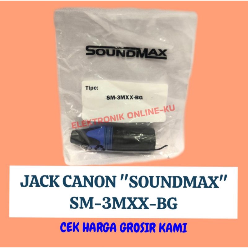 JACK CANON XLR MALE SOUNDMAX SM-3MXX-BG