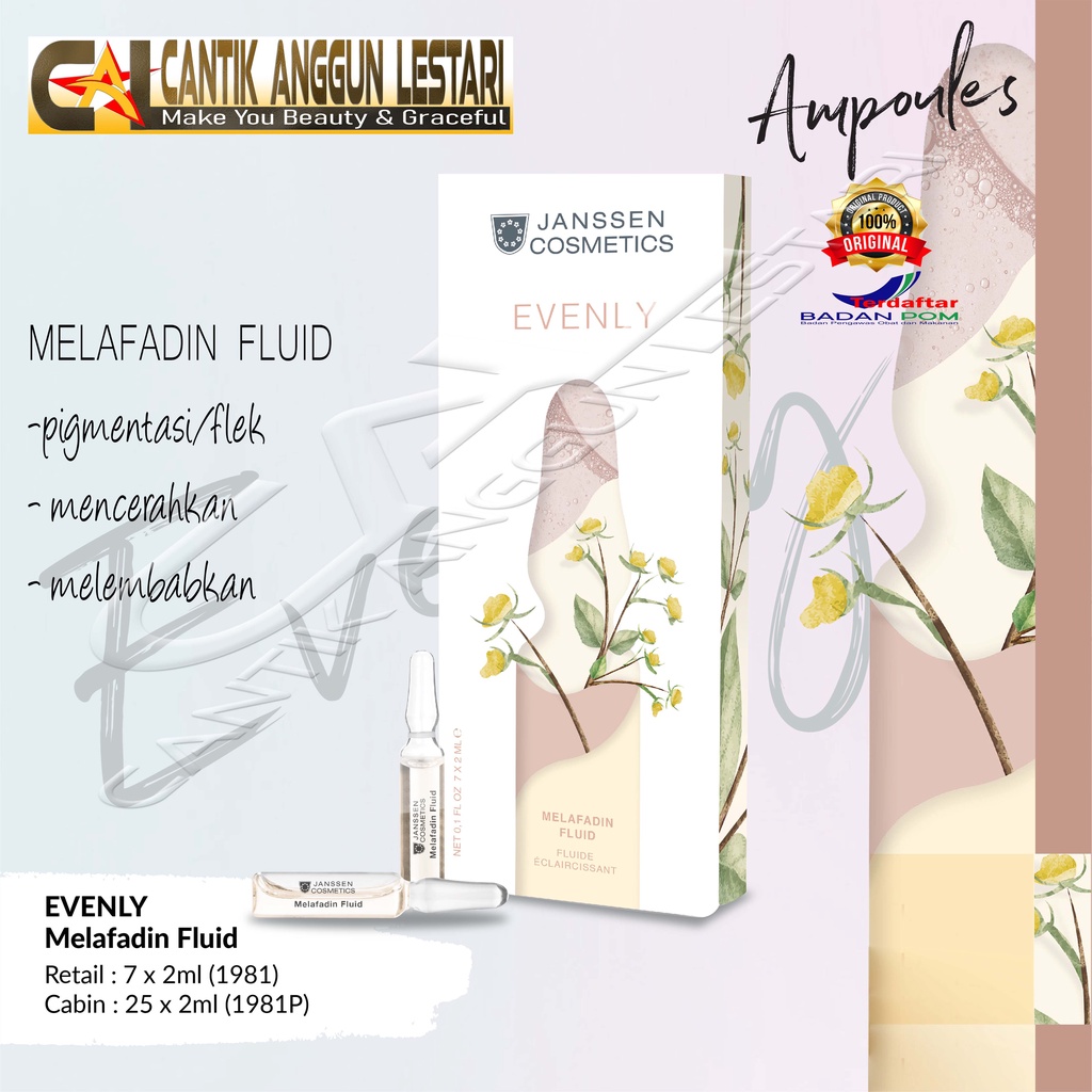 Jual JANSSEN EVENLY MELAFADIN FLUID 7 X 2 ML AMPOULE / SERUM / AMPUL Shopee Indonesia