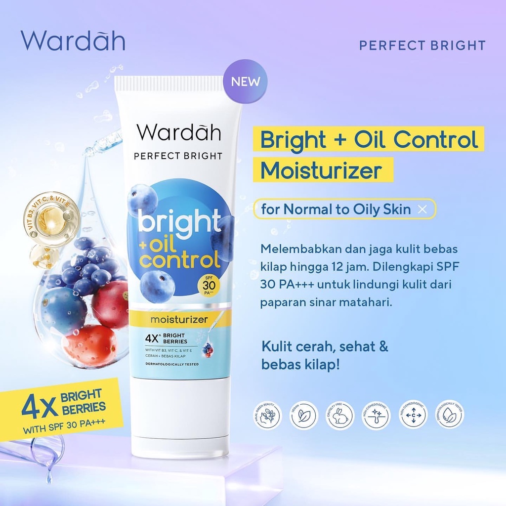 WARDAH Perfect Bright Series Indonesia / Micellar Water Creamy Foam Jelly Facial Foam Night Moisturizer Bright BB Powder / Tone Up Oil Control Smooth Glow Cooling Bright / Skincare Face Care / Skin Brightening Glowing / Cleanser Cleansing Sabun Cuci Muka