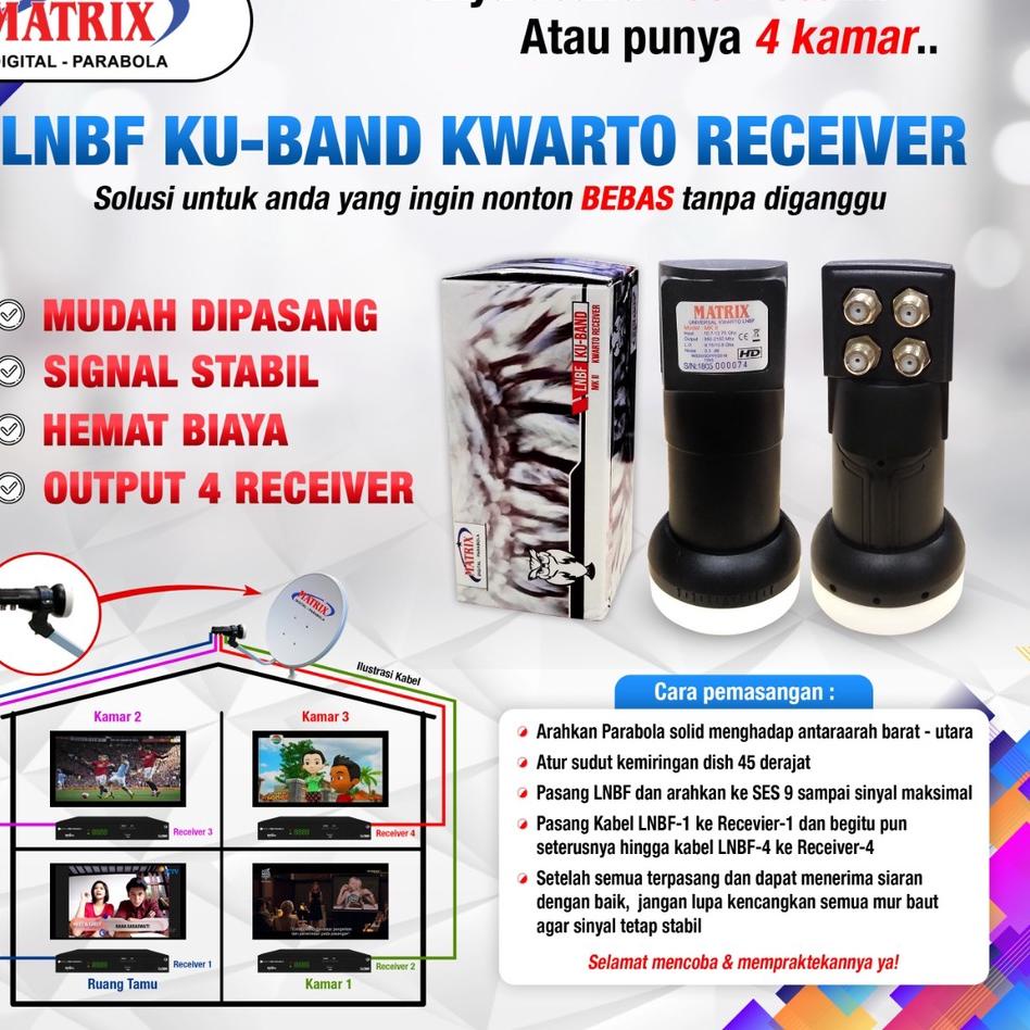 Promo Meriah MATRIX LNB KU BAND MATRIX 4 OUTPUT RECEIVER