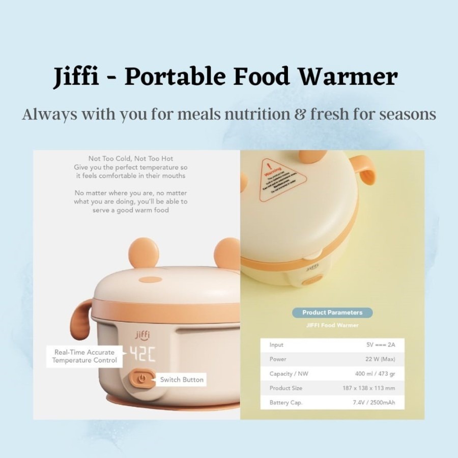 JIFFI Portable Food Warmer | Penghangat Makanan Bayi