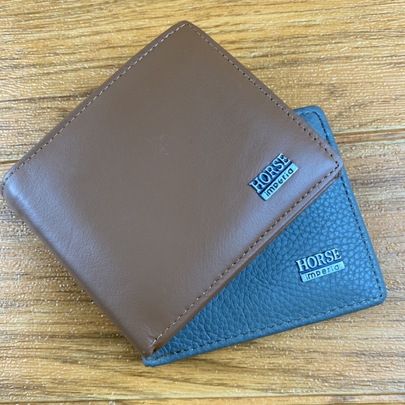 DOMPET PRIA KULIT ASLI LOGO HORSE’ DOMPET PRIA ASLI KULIT LIPAT TIPIS DOMPET PRIA BAHAN TAHAN LAMA DOMPET PRIA KULIT LIPAT
