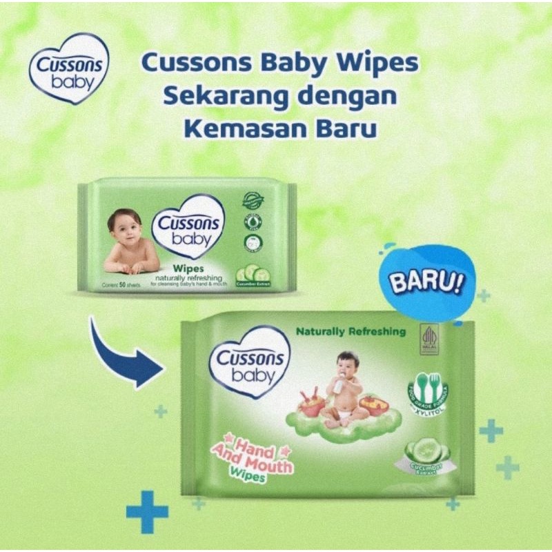 Cussons Baby Wipes 50s Beli 1 Gratis 1/Tisu Basah Bayi/Wet Tissue