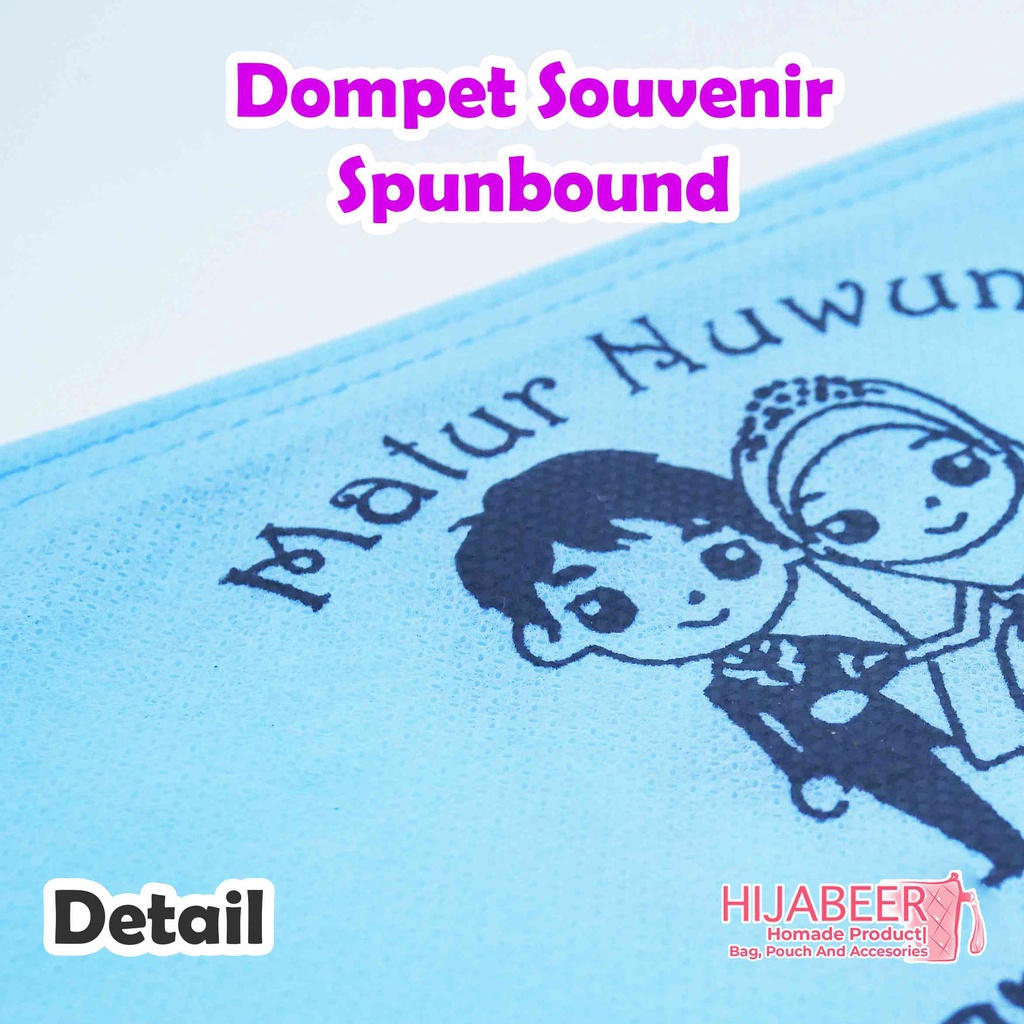 Pouch Souvenir Spunbound Sablon / Dompet Spunbound Custom Souvenir Free Desain