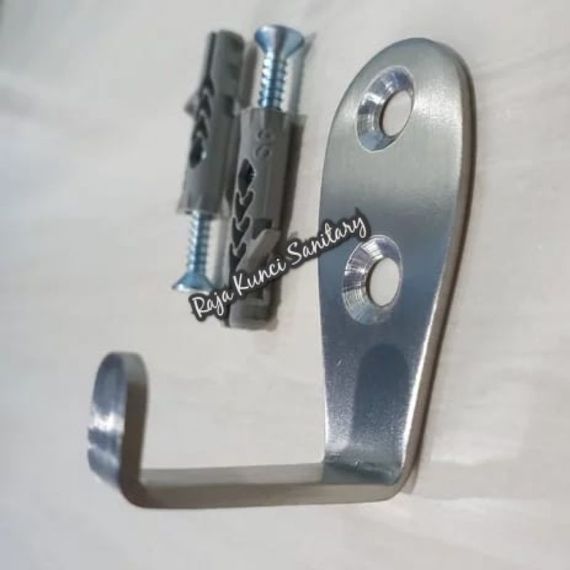 Kapstok Single Hitam Minimalis/Gantungan Baju Hook Hanger 1 Kait Stainless Black
