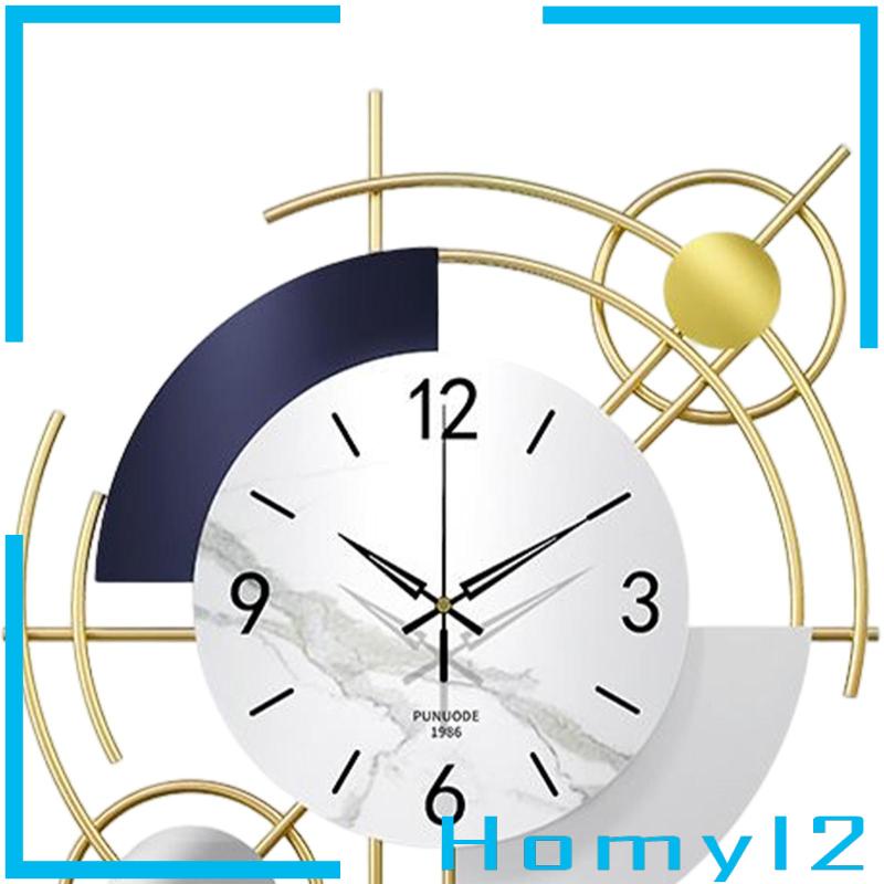 [HOMYL2] Jam Dinding Silent Dioperasikan Baterai Bahan Metal Tidak Berdetak Untuk Dekorasi Rumah Kantor
