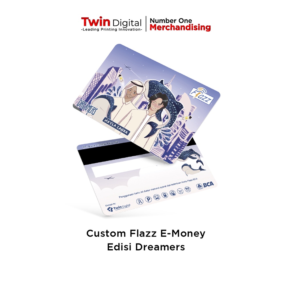 Twindigital Custom Emoney Mandiri Flazz BCA Gen 2 Tapcash Jungkook BTS - E-Toll Edisi Dreamers