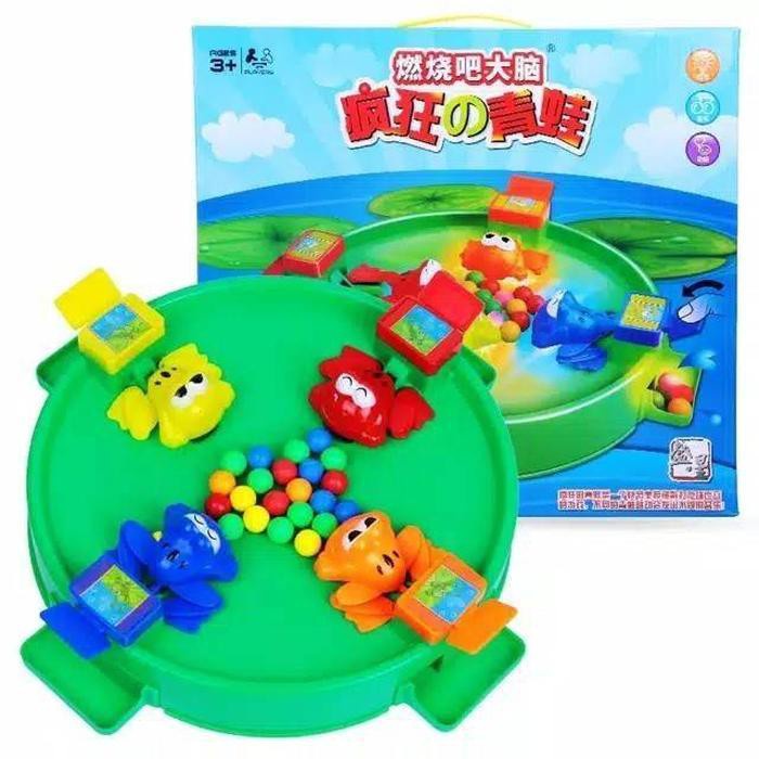 Mainan Hungry Frog / Frog Game / Mainan Edukasi Anak Kodok Makan Bola SH-297