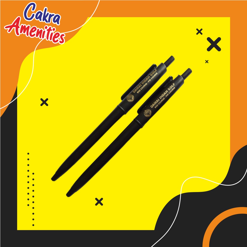 

Pulpen Sablon Custom Logo Hotel Amenities Convention Souvenir Promosi