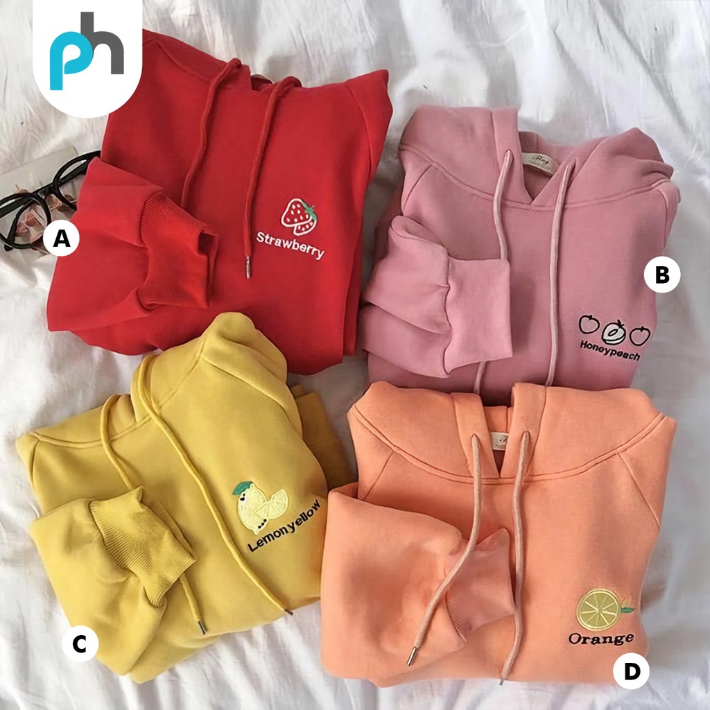 PABRIKHOODIE - HOODIE JUMPER FRUIT  M-XXL (BORDIR) {PRIA &amp; WANITA}