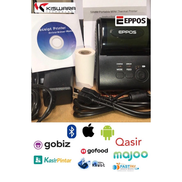 Mini Printer Bluetooth EPPOS EP5805AI print ressi