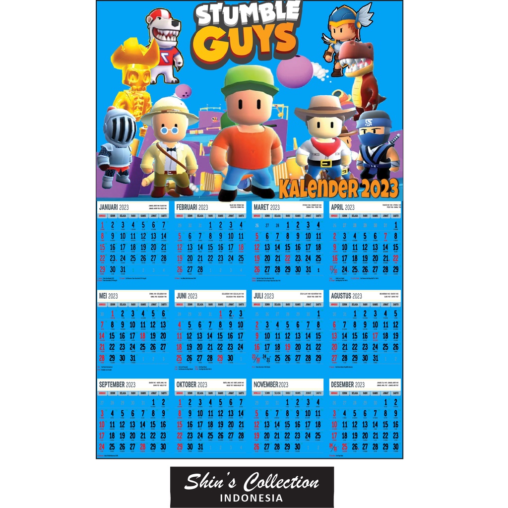 

Kalender 2023 Stumble Guys 1 pc