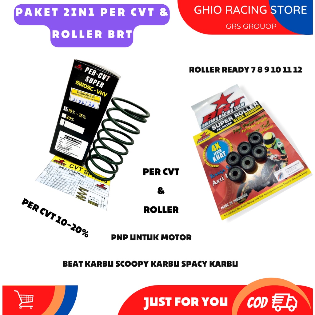 Paket kirian 2IN1CVT BRT Beat karbu spacy karbu scoopy karbu upgrade cvt brt beat karbu spacy karbu 