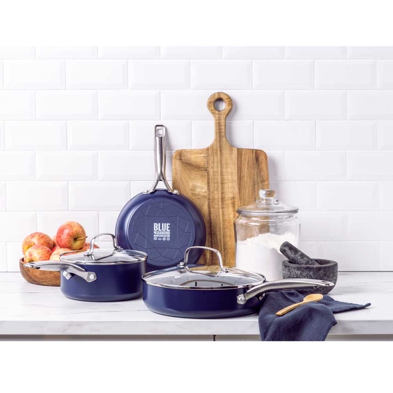 GREENPAN COOKWARE SET BLUE DIAMOND