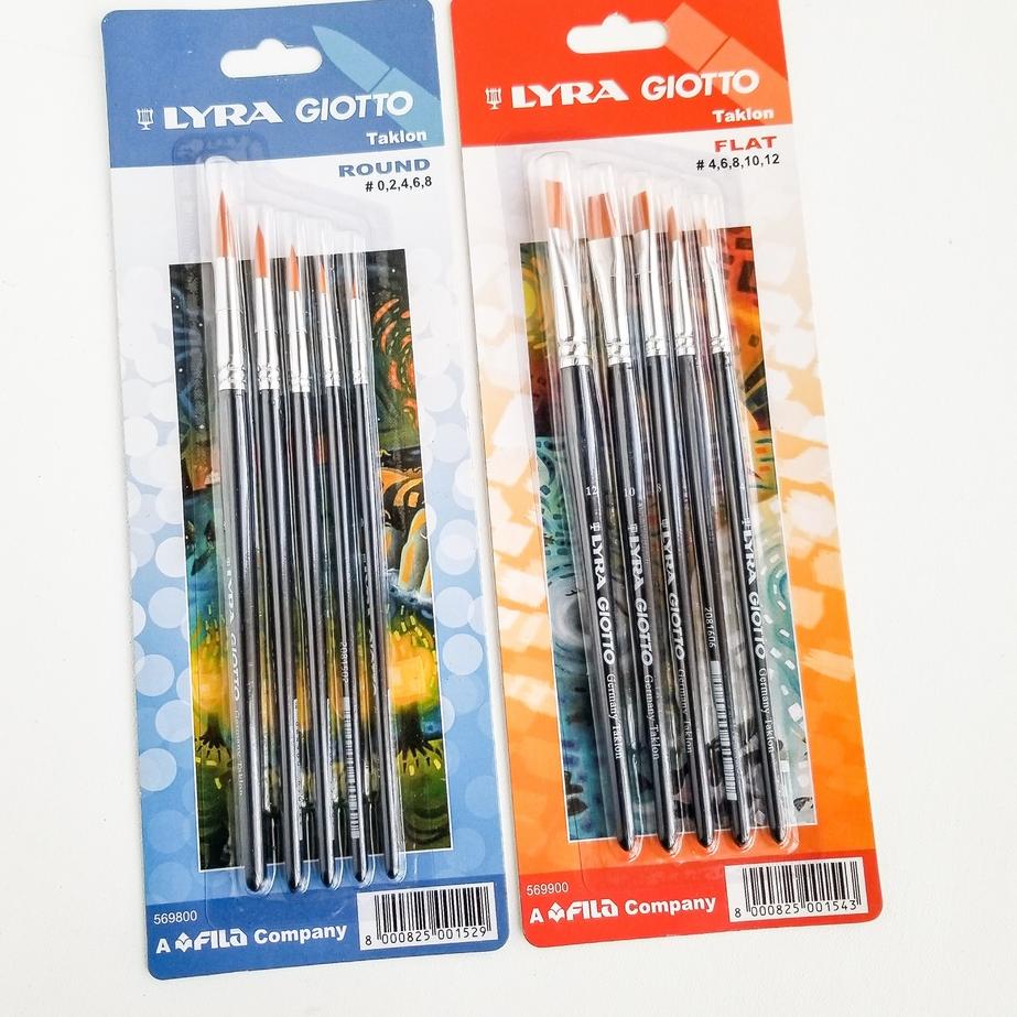 

Banyak Peminat Kuas Lukis Lyra Giotto set Flat Round 5pcs / Paint Brush+