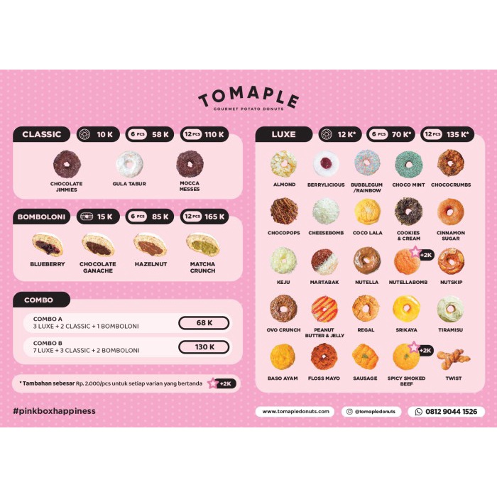 

Donat 1/2 Lusin Classic (Keju, Mocca Messes, Gula Tabur Tx00H7