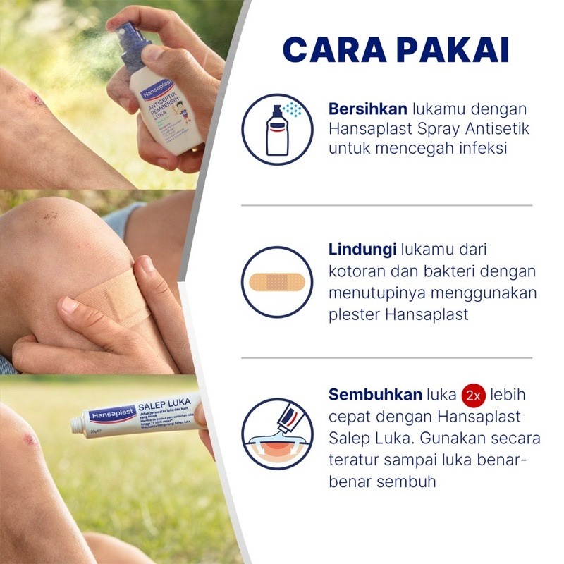 Hansaplast Wound Spray Antiseptic - Pembersih Luka Tanpa Rasa Perih/Hansaplast Antiseptik Spray 50ml