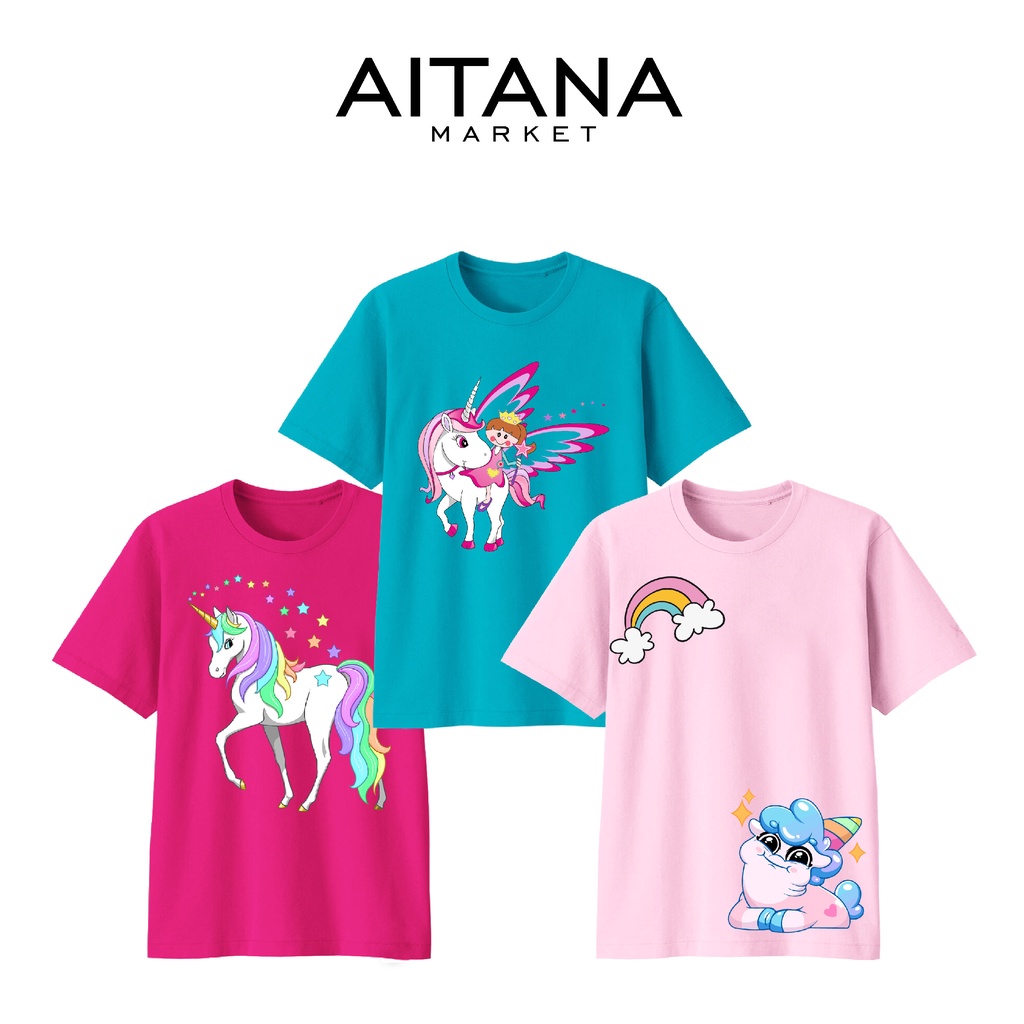 Baju Kaos Fairy Unicorn Series Size Bayi Sampai Dewasa Bigsize Bahan Katun Combed Premium 30s