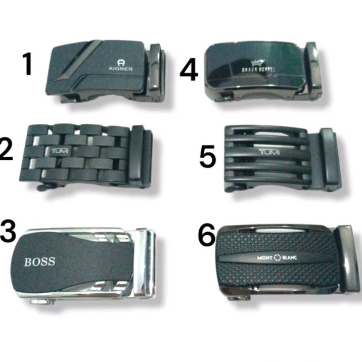 Kepala ikat pinggang pria rel kepala Gesper pria model rel