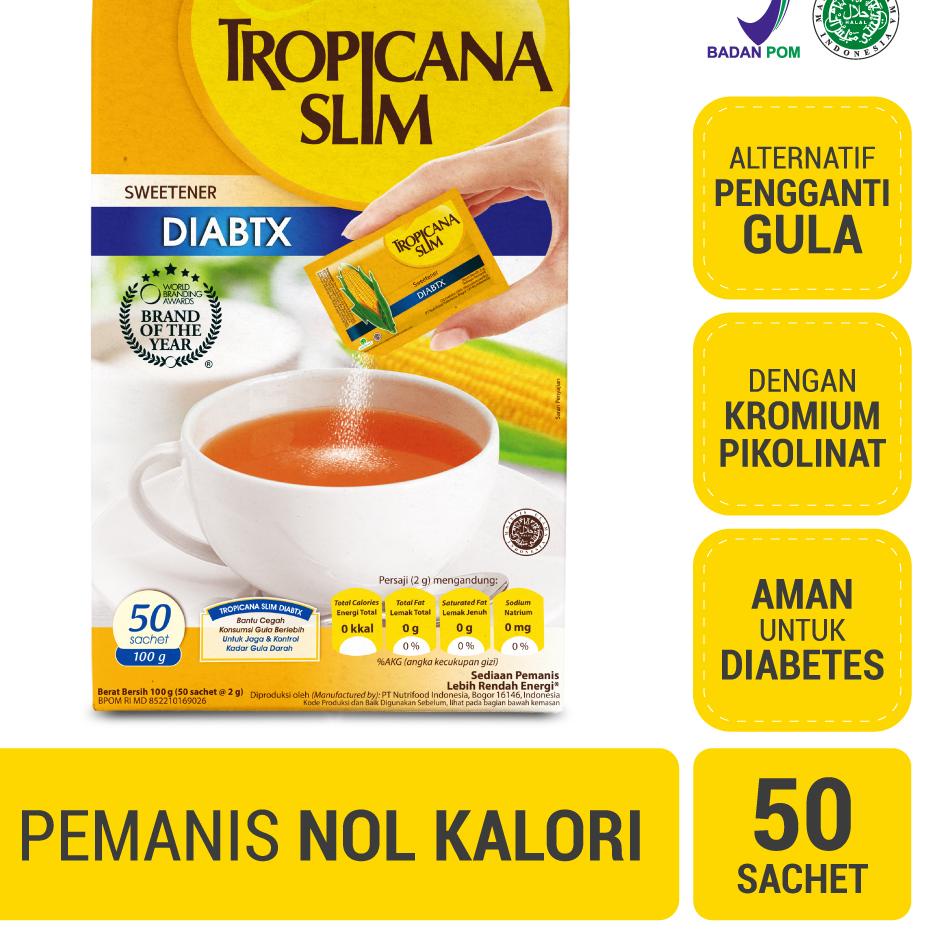 

☛ Gabung reseller Tropicana Slim Sweetener Diabtx 50 Sachet - Pemanis untuk Diabetesi ,.,.,.,.,.,