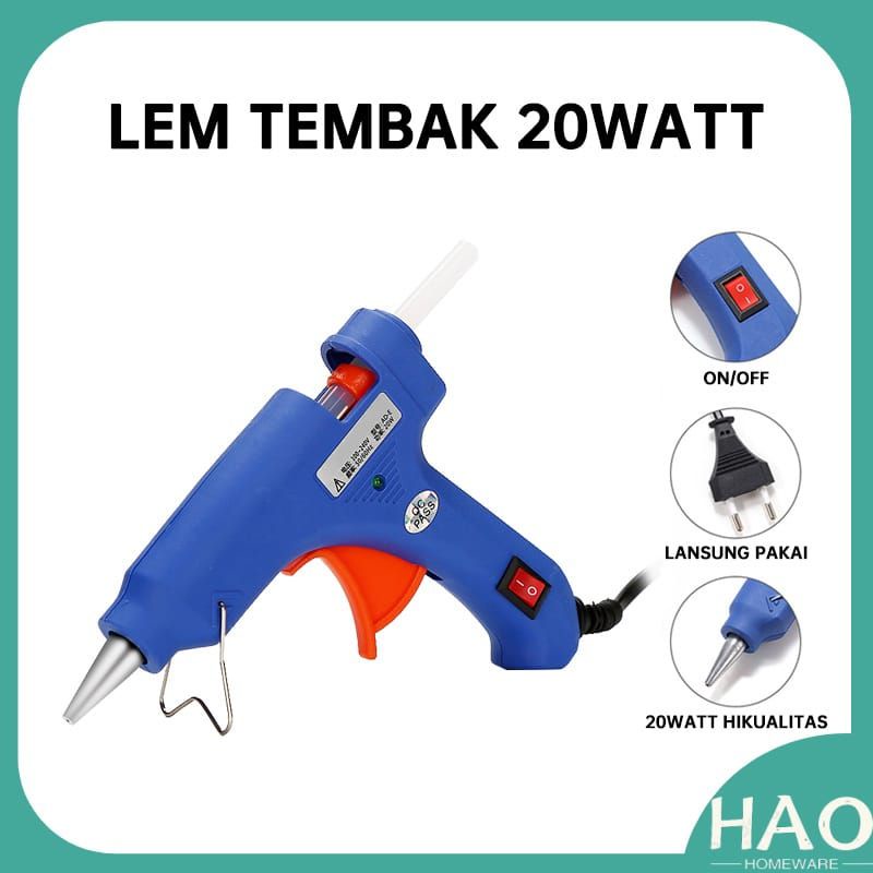 Lem Tembak on/of /hot melt Glue Gun on of 20 watt/40 watt/60watt