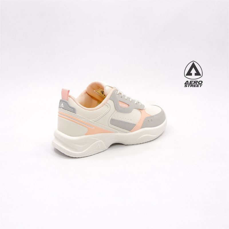 Aerostreet 37-40 jisoo Putih Natural Peach - Sepatu Sneakers Casual Sport Pria Wanita Aero medan