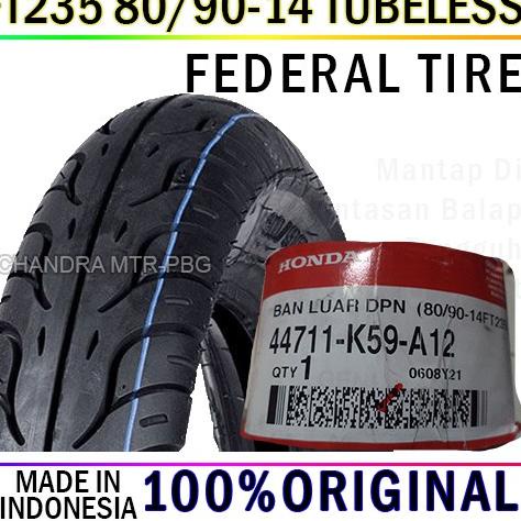 L(27✓) Ban Tubles depan ori Federal beat fi vario 110 125 150 80/90 ring 14 scoopy lama spacy nex ii