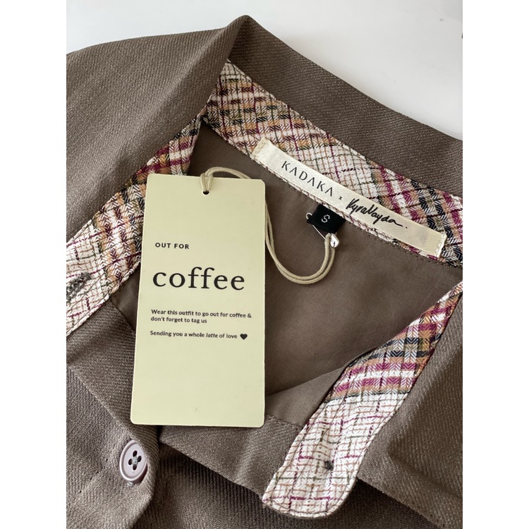 Kadaka x Kyranayda B-0181 Highwaist Culotte with Detachable Straps - Decaf Pants