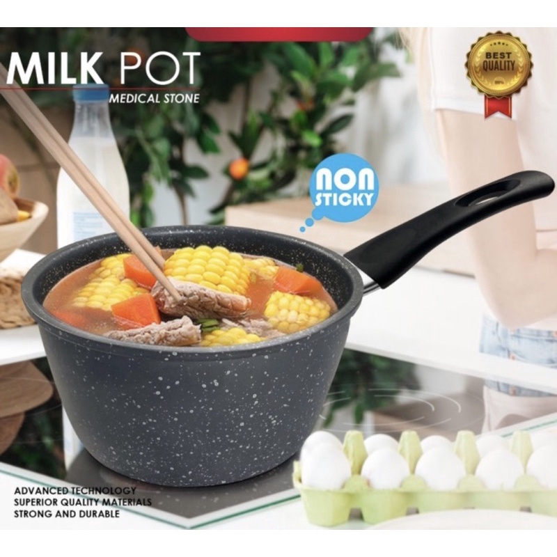 Panci susu milk pot medical stone anti lengket