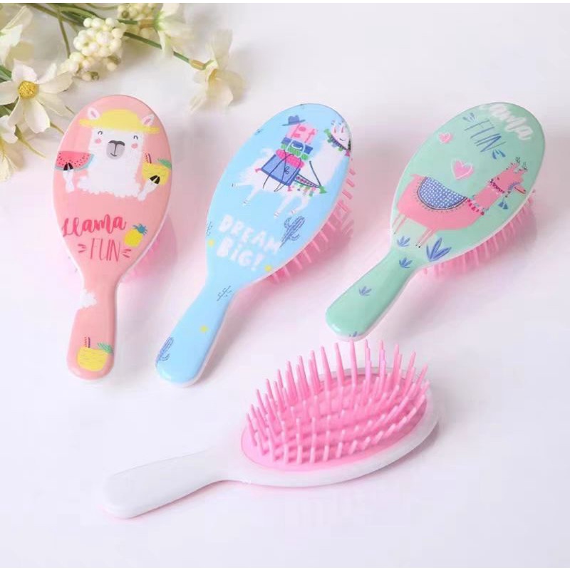 Sisir Anak Karakter Oval Anti Kusut Sisir Rambut Korea Model Oval Karakter Bahan Impor Korea