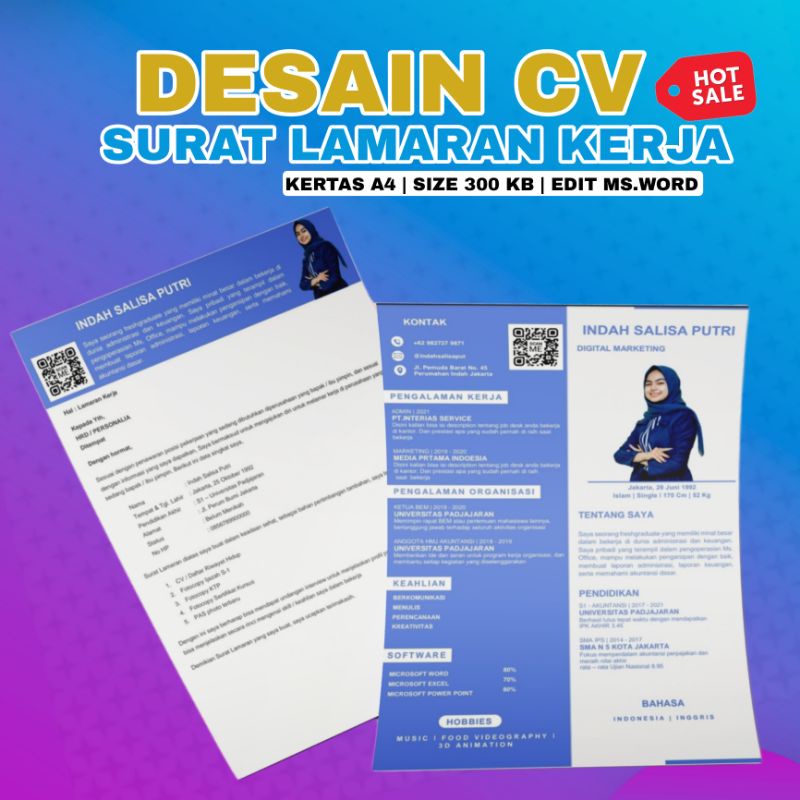 

JASA DESAIN CURRICULUM VITAE MENARIK DAN SURAT LAMARAN KERJA 1 JAM BERES