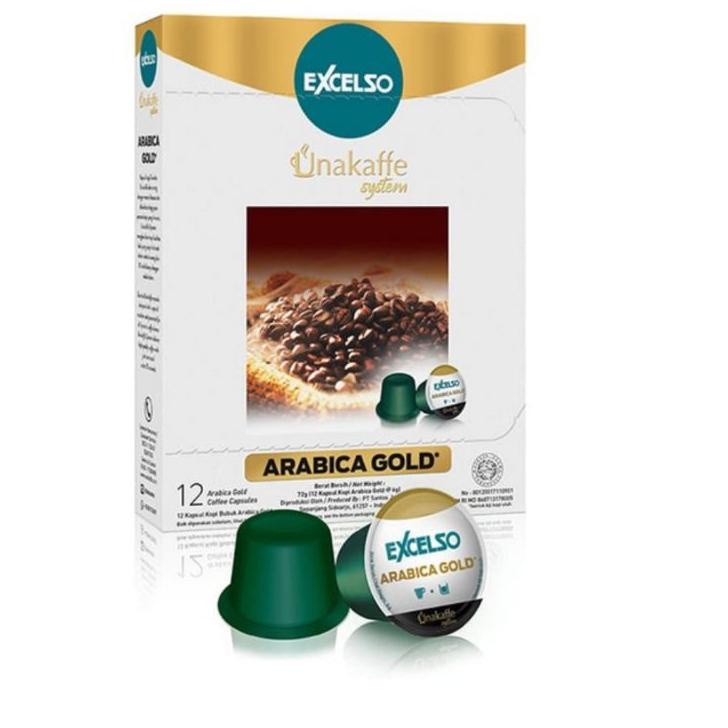 

COD✔️Kopi kapsul Excelso Unakaffe Arabica Gold|SQ3