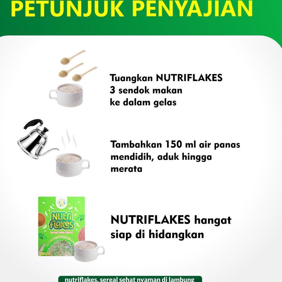 

[PRODUK LDH] NUTRIFLAKES SEREAL UMBI GARUT MINUMAN SERBUK UMBI GARUT - SEREAL SEHAT ATASI ASAM LAMBUNG, MAAG, GERD - BPOM ORIGINAL 100% ALAMI GZK