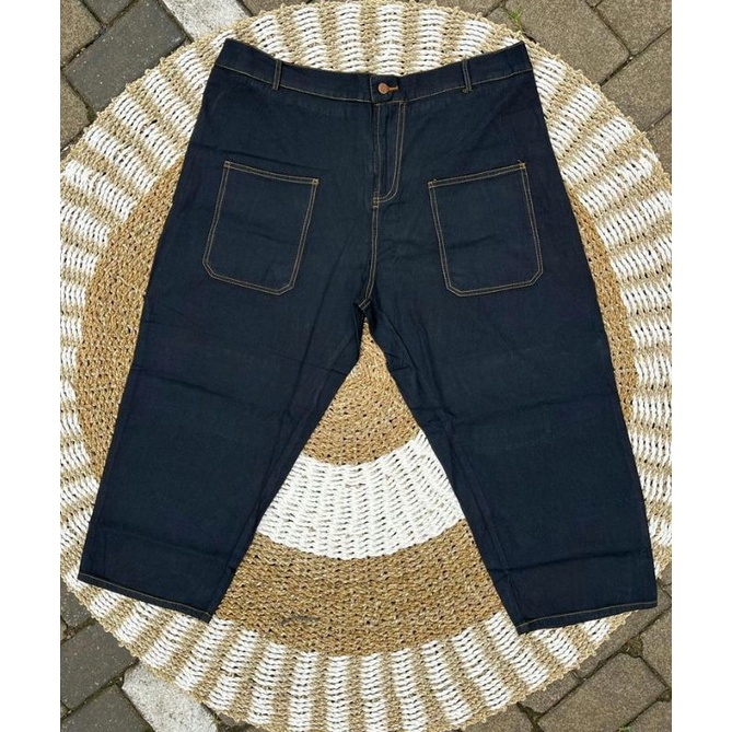 CELANA JEANS KANTONG BIG SIZE PANJANG JEANS PREMIUM ASLI BIGSIZE LP 100-150 MAKSIMAL BB 120KG