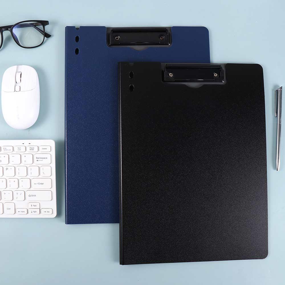 REBUY Rebuy A4 File Folder Double Clips Multifungsi Papan Alas Tulisan Memo Clip Board Test Paper Storage Tulisan Clipboard