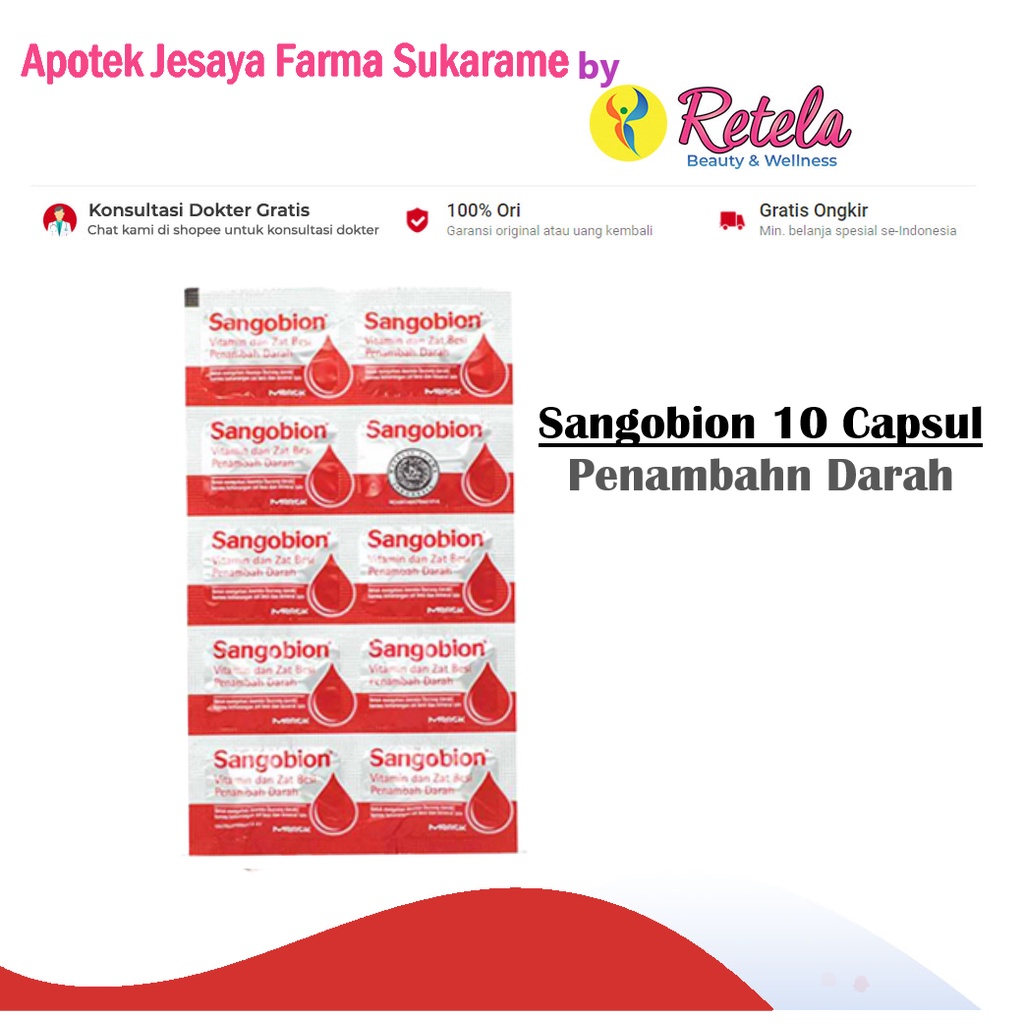 Jual Sangobion Strip 10 Kapsul Tablet Tambah Darah Shopee Indonesia