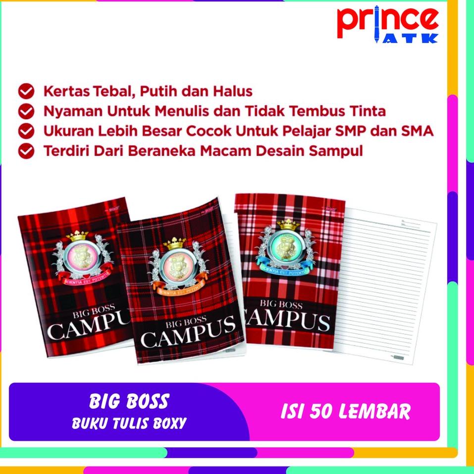 

✩ BUKU TULIS BIG BOSS CAMPUS ISI 50 LEMBAR (HARGA 1 BUKU TULIS) ㍿